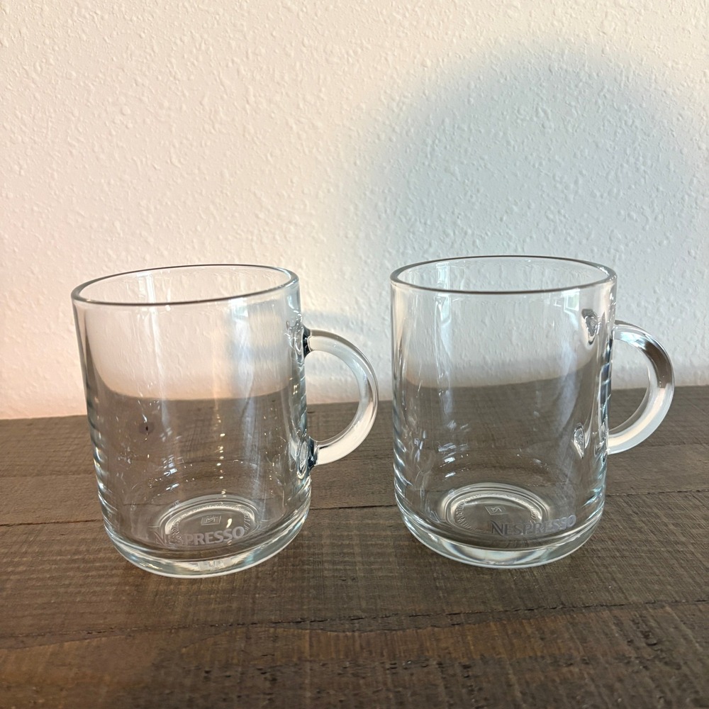 Nespresso Vertuo Coffee Mugs Konstantin Grcic France Tempered Glass Set of 2